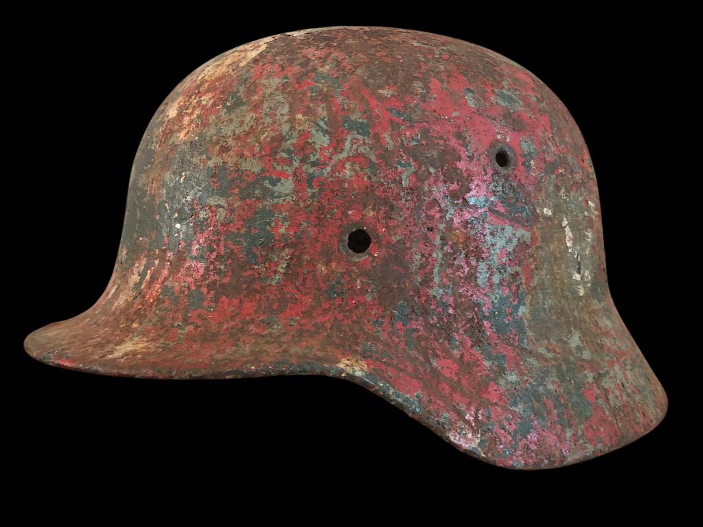 WW2 M40 ex-camo helm, Ophalen of Verzenden, Duitsland, Helm of Baret