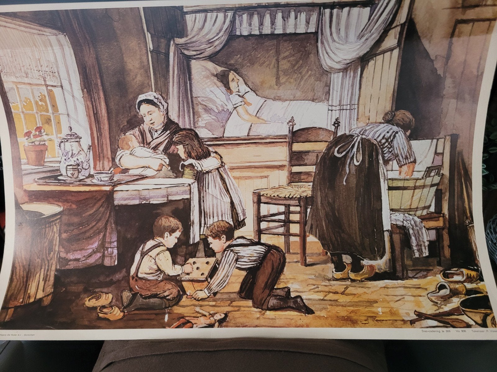 Oude poster van R. Visser - Uitgave De Ruiter b.v., Ophalen of Verzenden, Minder dan 50 cm, Foto of Poster