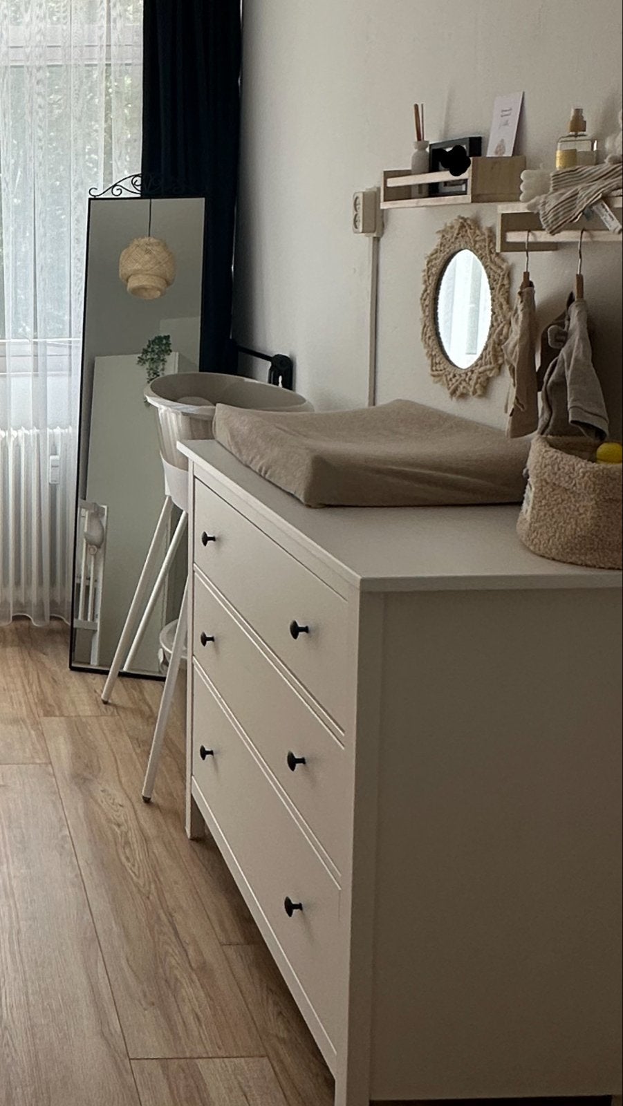 Witte commode met 3 lades. Ikea hemnes, Ophalen, 50 tot 70 cm, Zo goed als nieuw, 75 tot 100 cm