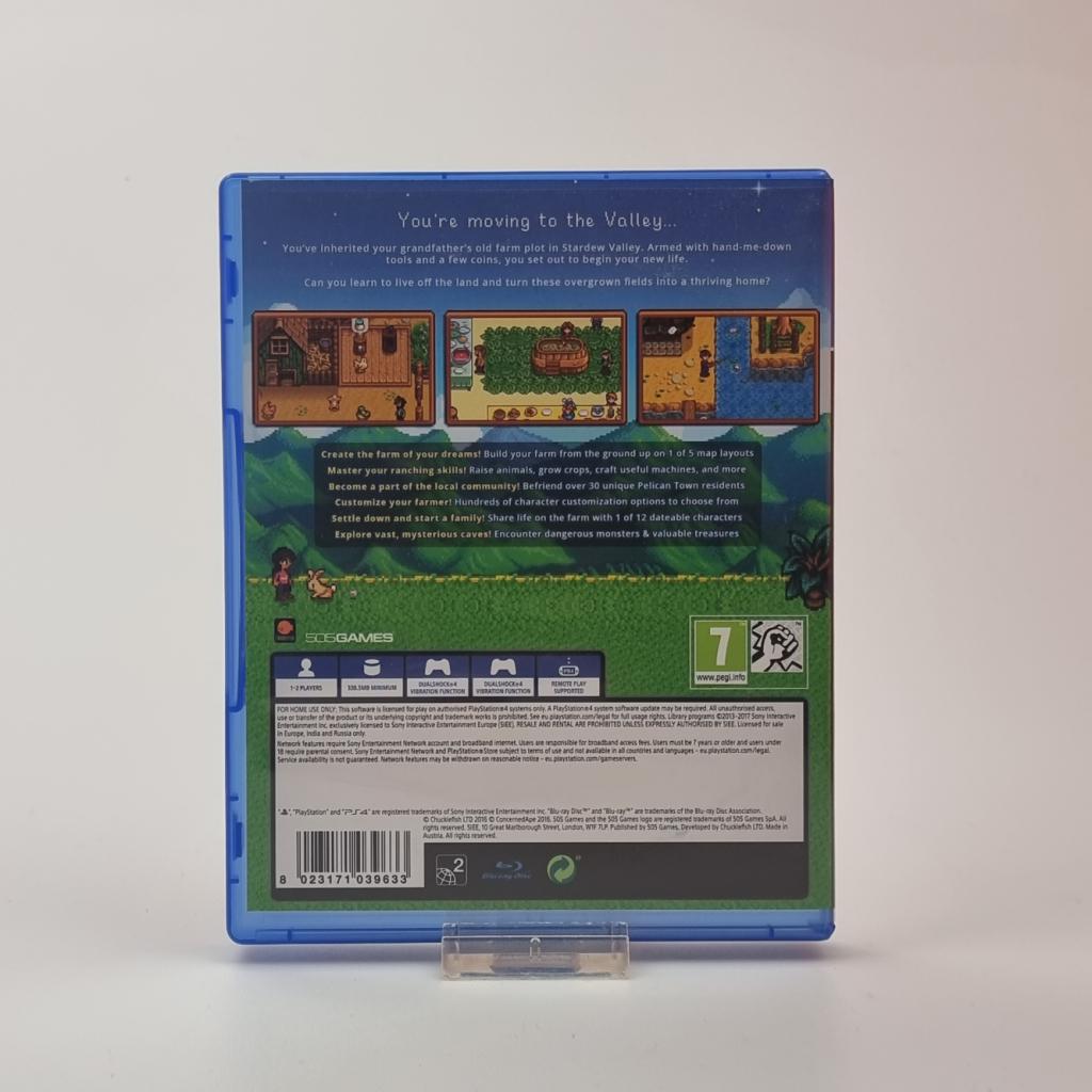 Playstation 4 Game: Stardew Valley Collectors Edition, Playstation, Zo goed als nieuw, Support@playstation.com, 2207 Bridgepointe Parkway
San Mateo, CA 94404
United States