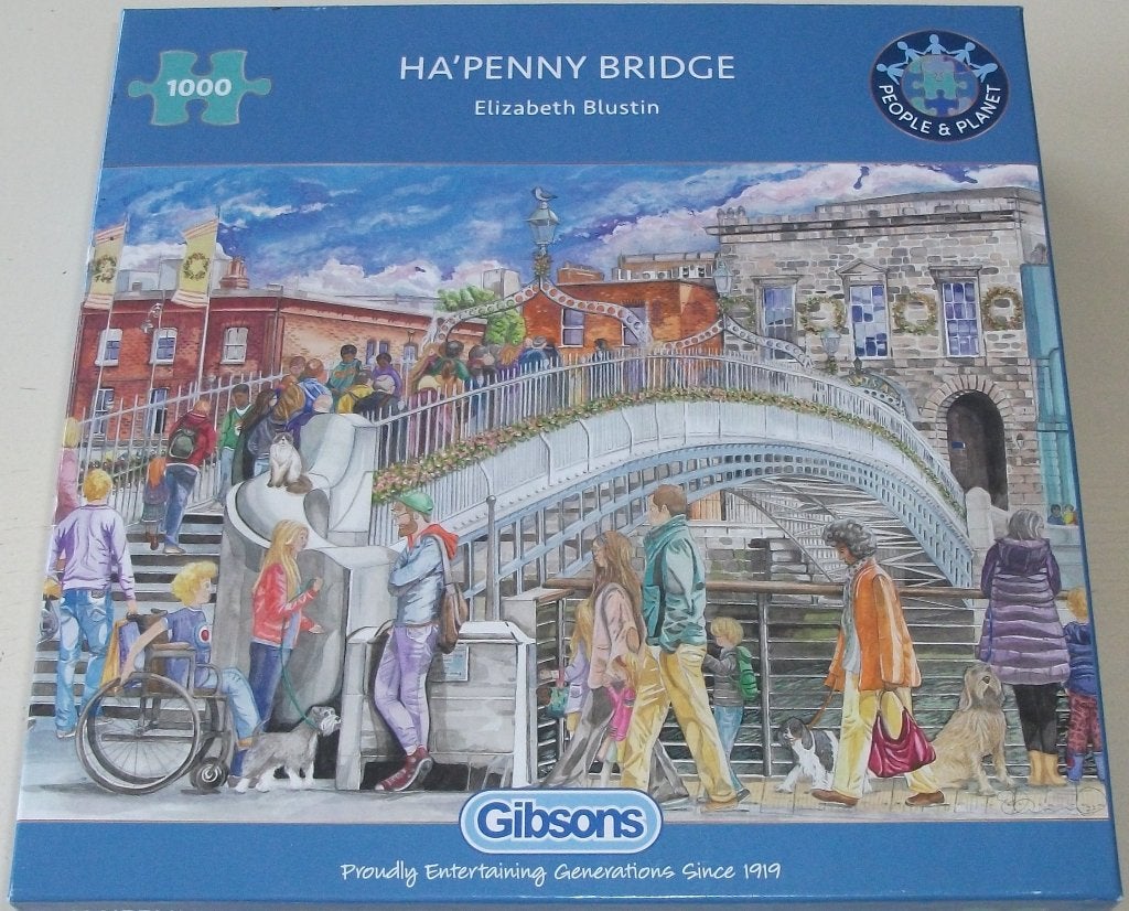 Puzzel *** HA'PENNY BRIDGE *** 1000 stukjes Gibsons, Ophalen of Verzenden, 500 t/m 1500 stukjes, Zo goed als nieuw, Legpuzzel