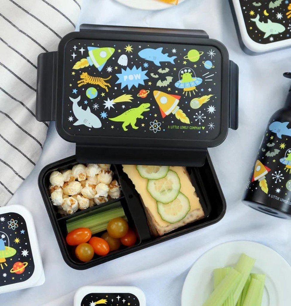 SaleBroodtrommel Lunchbox Galaxy Zwart Little Lovely Company, ALLC B.V., Service@alittlelovelycompany.nl, Nieuw, Duinkerkenstraat 3B 9723 BN Groningen