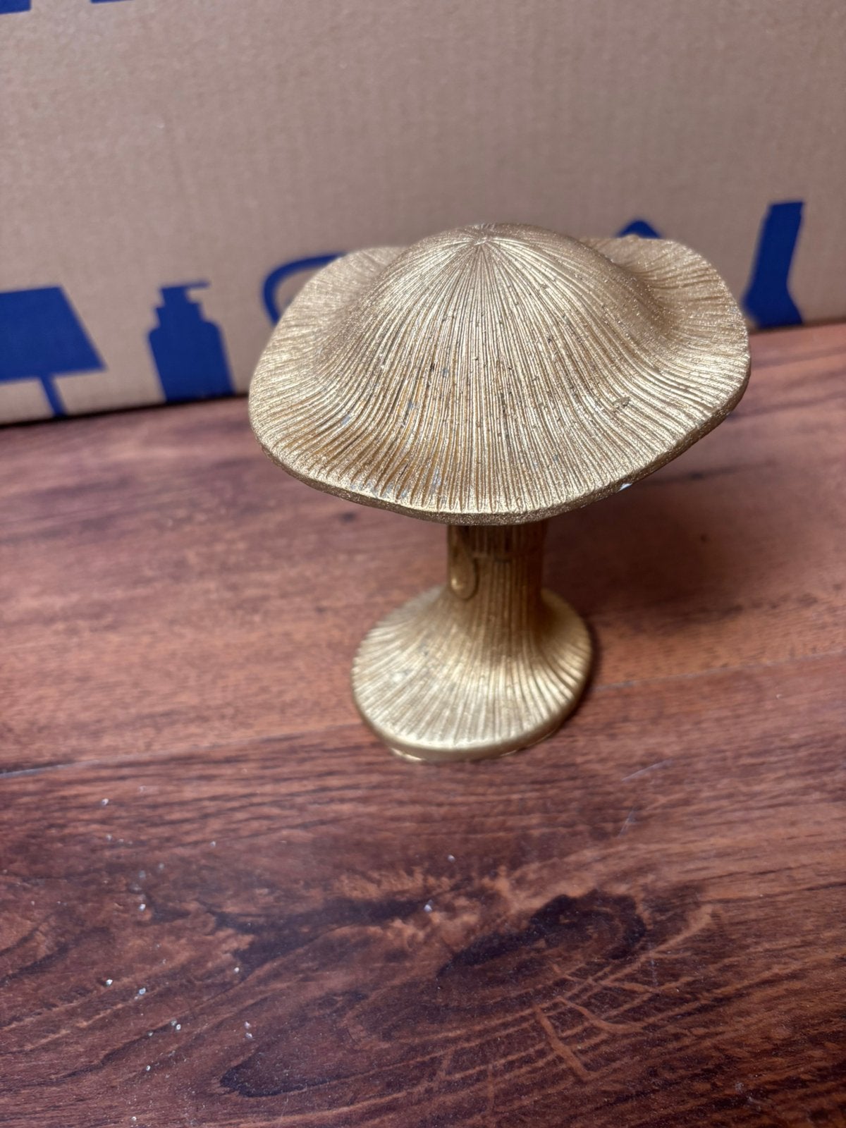 Goudkleurig paddestoel decoratie, Ophalen of Verzenden, Zo goed als nieuw