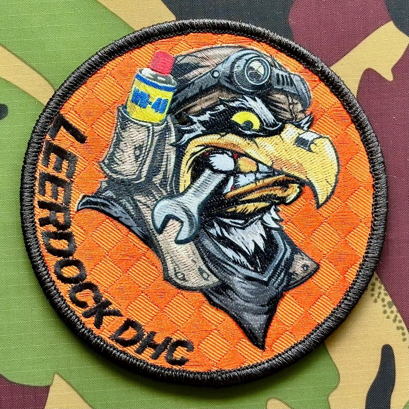 Patch RNLAF Leerdock DHC, Verzamelen, Ophalen of Verzenden, Luchtmacht, Nederland, Embleem of Badge
