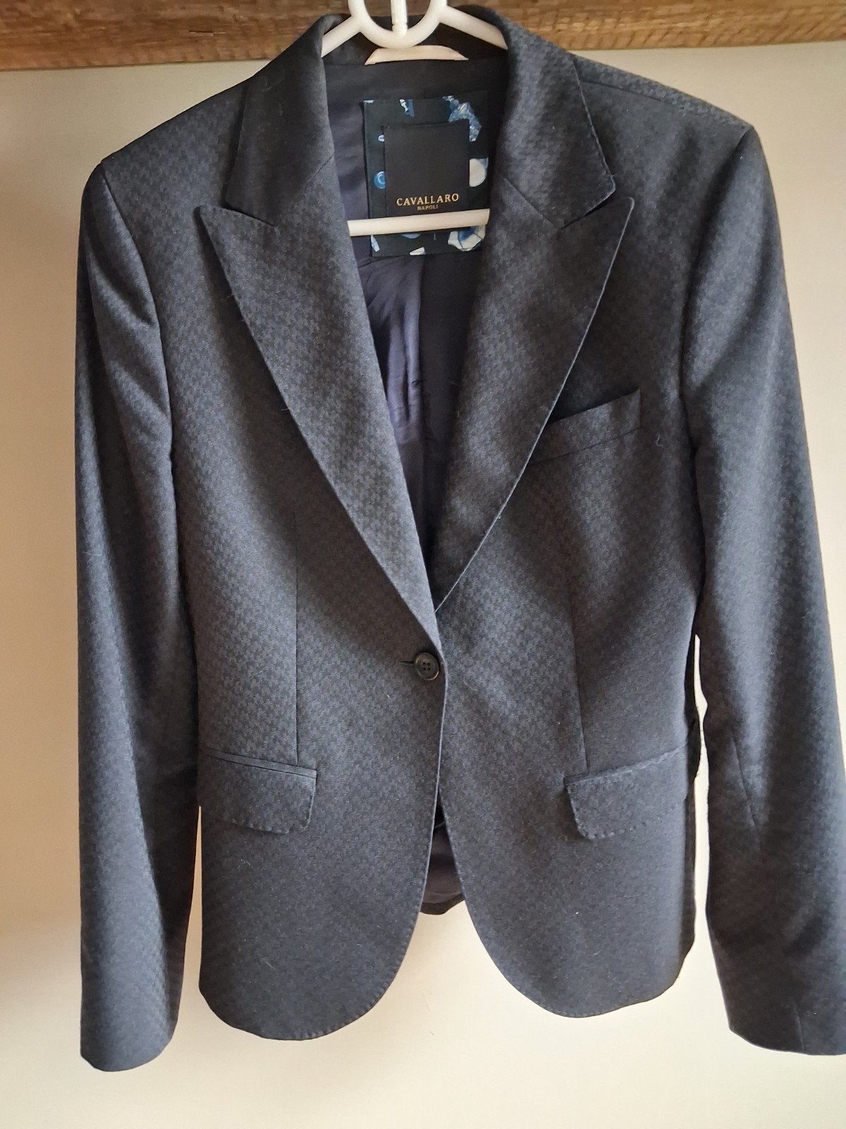 Cavallaro Napoli blauw getailleerd dames colbert, maat 42, Kleding | Dames, Ophalen
