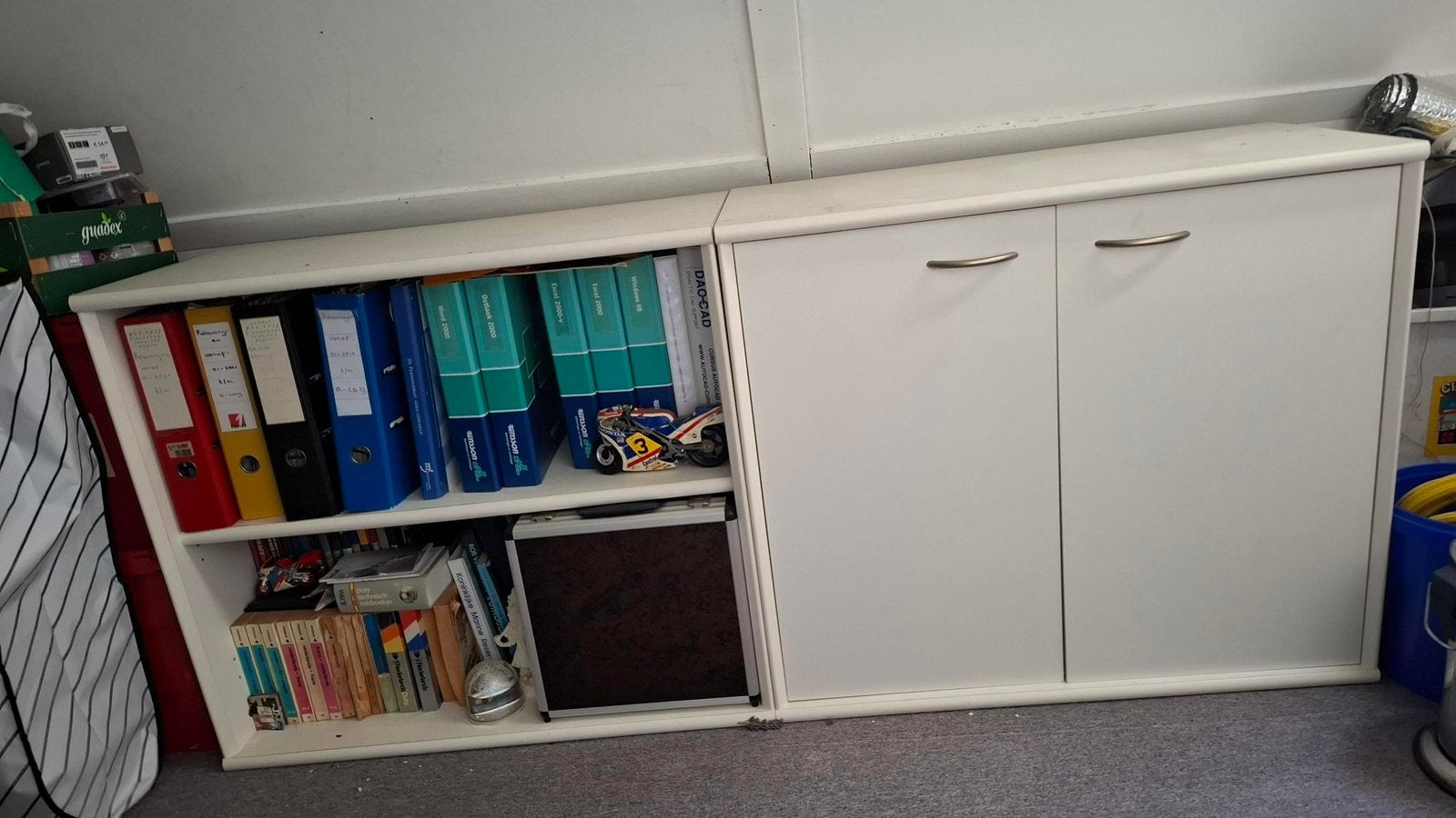 Bureau kast 2-delig te koop, Huis en Inrichting, Kasten | Wandmeubels, Zo goed als nieuw, Minder dan 100 cm, Minder dan 150 cm