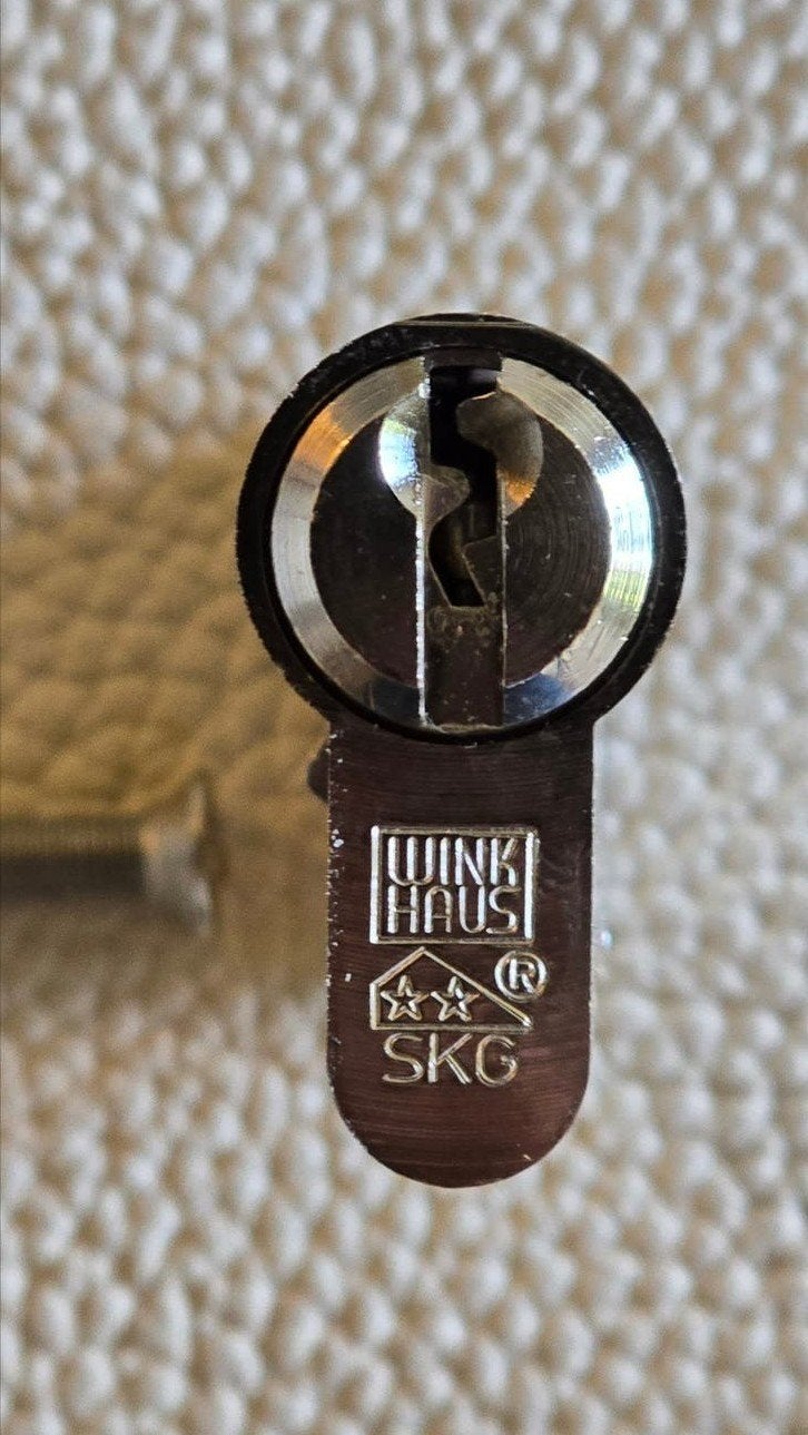 Winkhaus SKG ** cilinderslot 30/45 met 3 sleutels, Ophalen of Verzenden, Zo goed als nieuw, Rvs, Slot