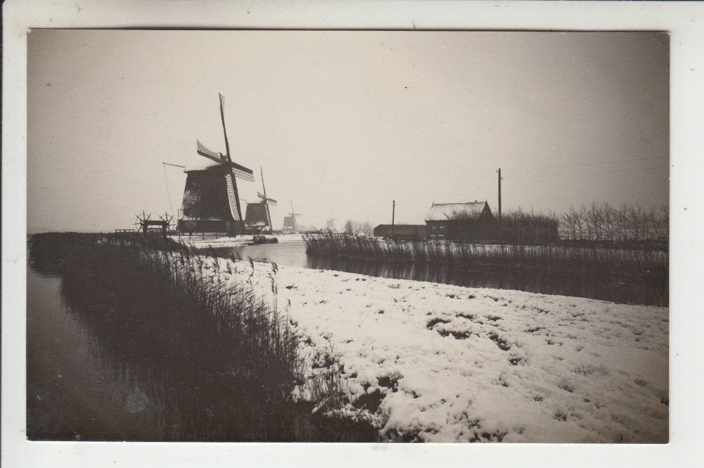 Alkmaar, Molens aan de Zes Wielen - fotokaart Delemarre, Ophalen of Verzenden, 1920 tot 1940, Ongelopen, Noord-Holland