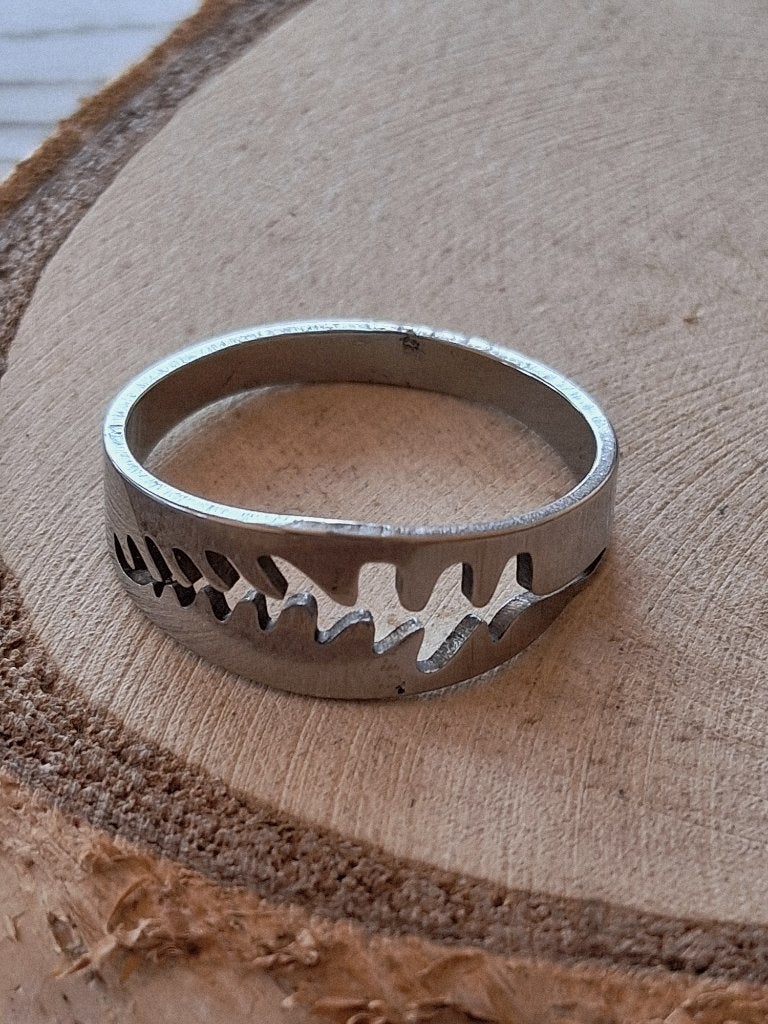 zilverkleurige ring Saw maat 21, Sieraden, Tassen en Uiterlijk, 20 of groter, IJzer of Staal, Nieuw, Ophalen of Verzenden