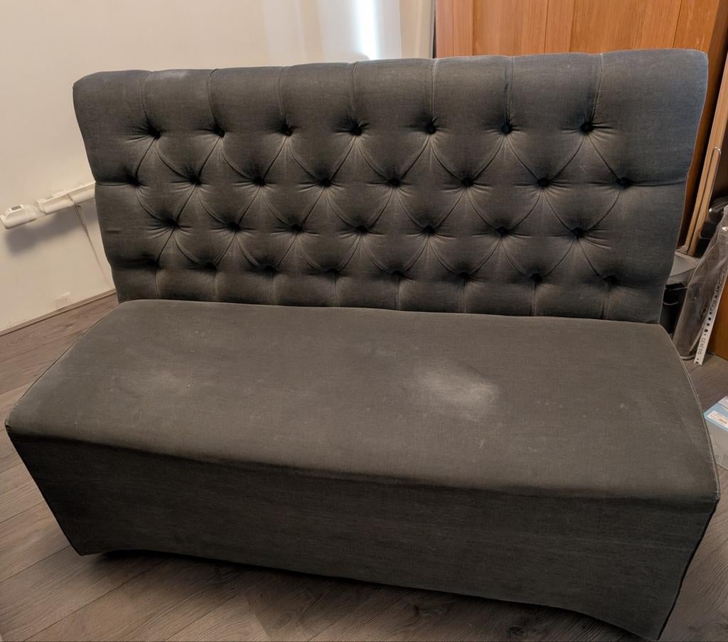 2 GRATIS (eetkamer)bankjes - moeten dit weekend weg!, Ophalen, Gebruikt, Minder dan 75 cm, Tweepersoons