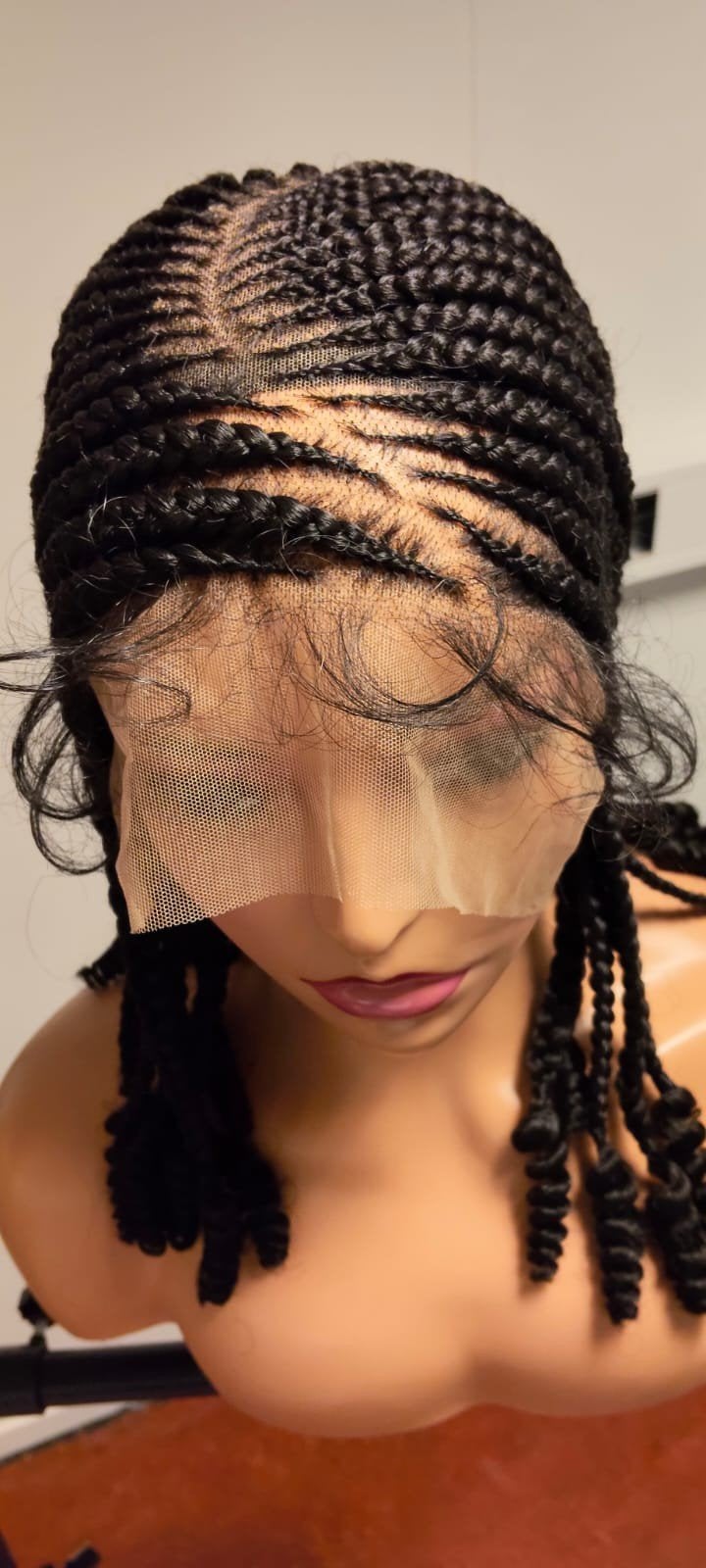 Prachtige gevlochten pruik - Braids Wig, Ophalen of Verzenden