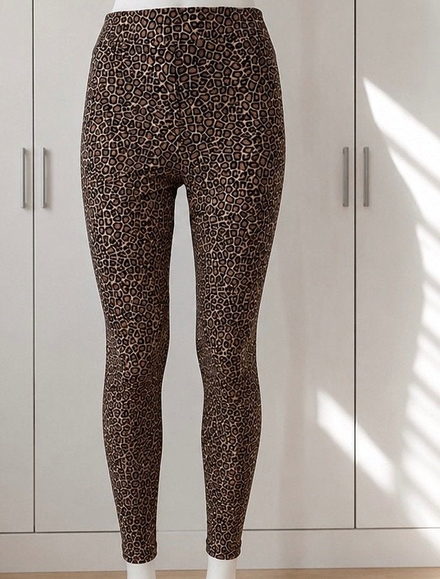 Jane Lushka  travel stof panter print  legging nieuw maat S, Kleding | Dames, Broeken en Pantalons, Bruin, Nieuw, Ophalen of Verzenden