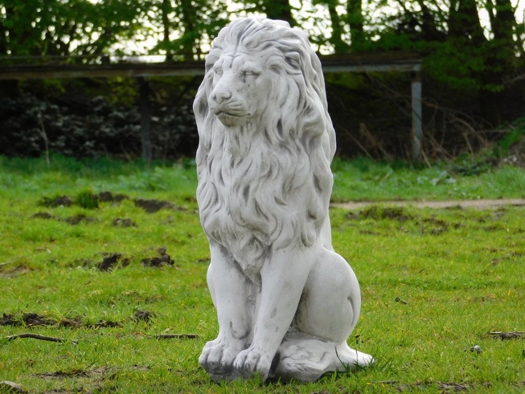 LAATSTE: Beeld Leeuw - 55 cm - Steen, ., Nieuw, Ophalen of Verzenden, .
