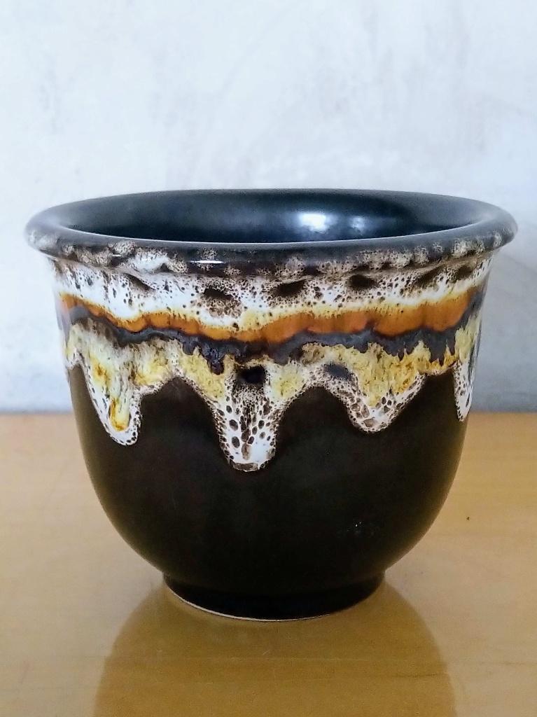 Vintage Fat Lava Bloempot - Dümler & Breiden (West-Germany), Gebruikt, Rond, Binnen, Ophalen of Verzenden
