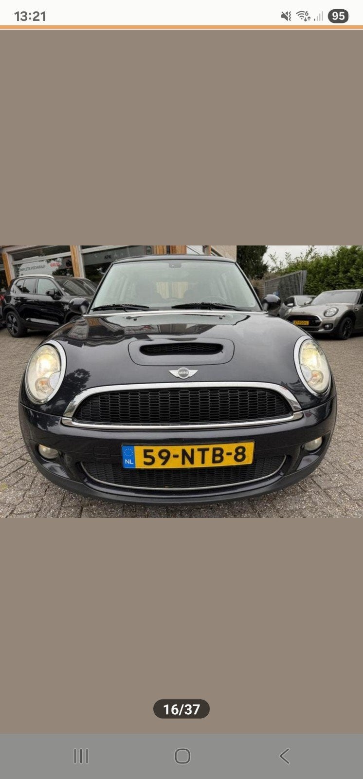 Mini 1.6 16V Cooper S 128KW AUT 2008 Zwart, Auto's, Zwart, 4 cilinders, 4 stoelen, Zwart