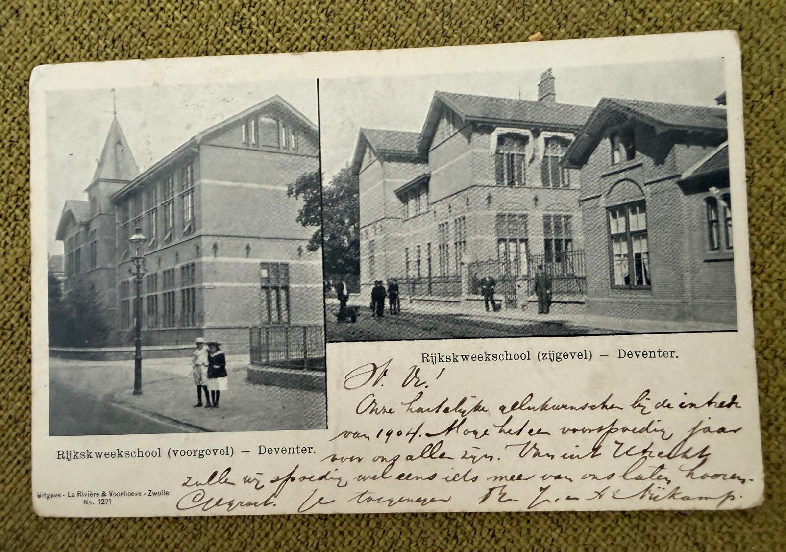 Ansichtkaart Deventer Rijkskweekschool, Ophalen of Verzenden, Voor 1920, Overijssel