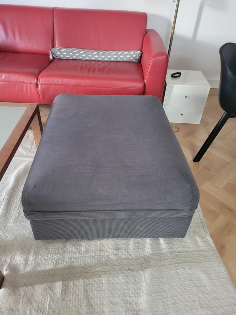 Poef / Hoker met sofabed, Huis en Inrichting, Zo goed als nieuw, 75 tot 100 cm, Rechthoekig, 75 tot 100 cm