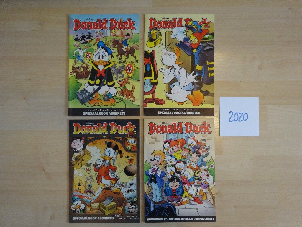 4x Donald Duck bewaarnummer jaargang 2020, Boeken, Stripboeken, Complete serie of reeks, Ophalen of Verzenden, Zo goed als nieuw