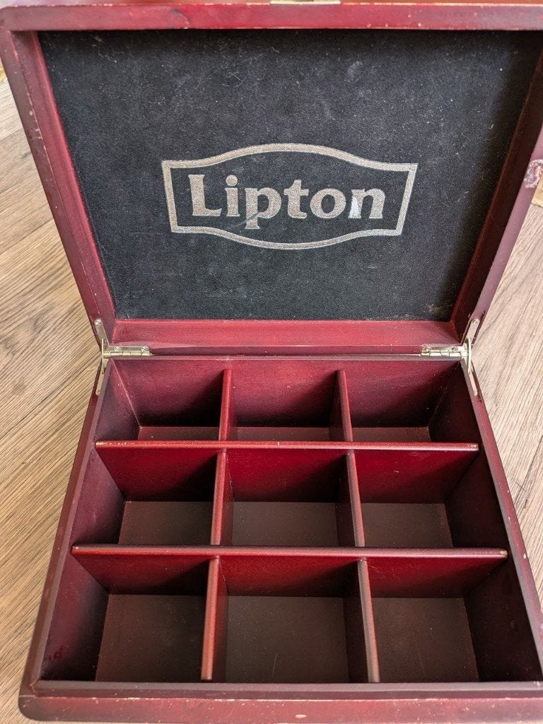 Grote theedoos van Lipton — ( Limited Edition ), Ophalen, Gebruikt, Hout, Theedoos