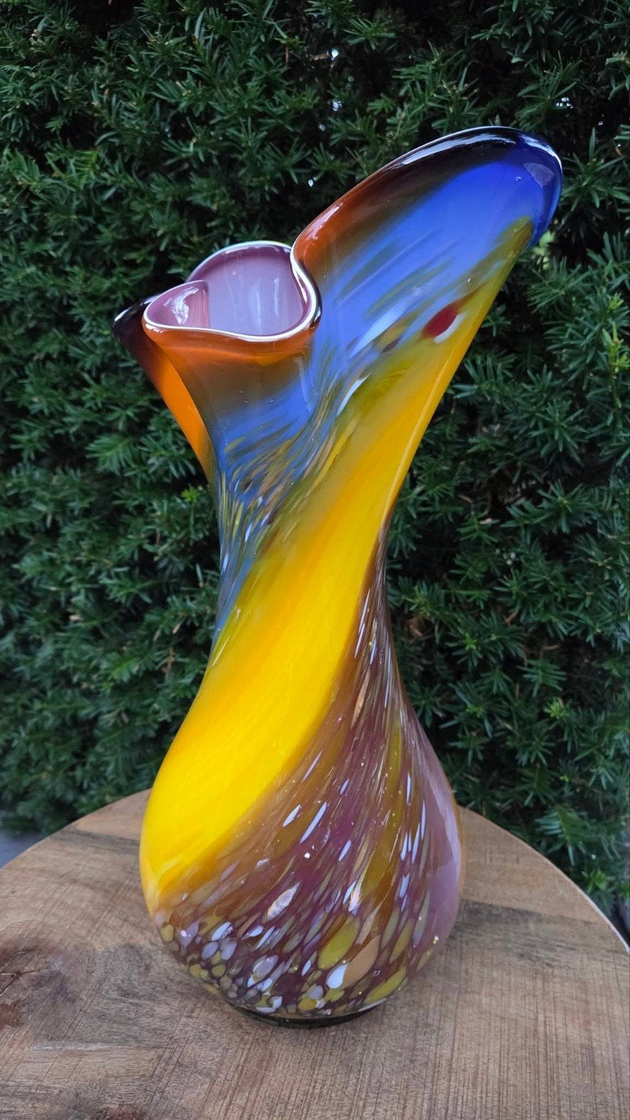 Prachtige Vintage Glazen Vaas Murano stijl., Ophalen