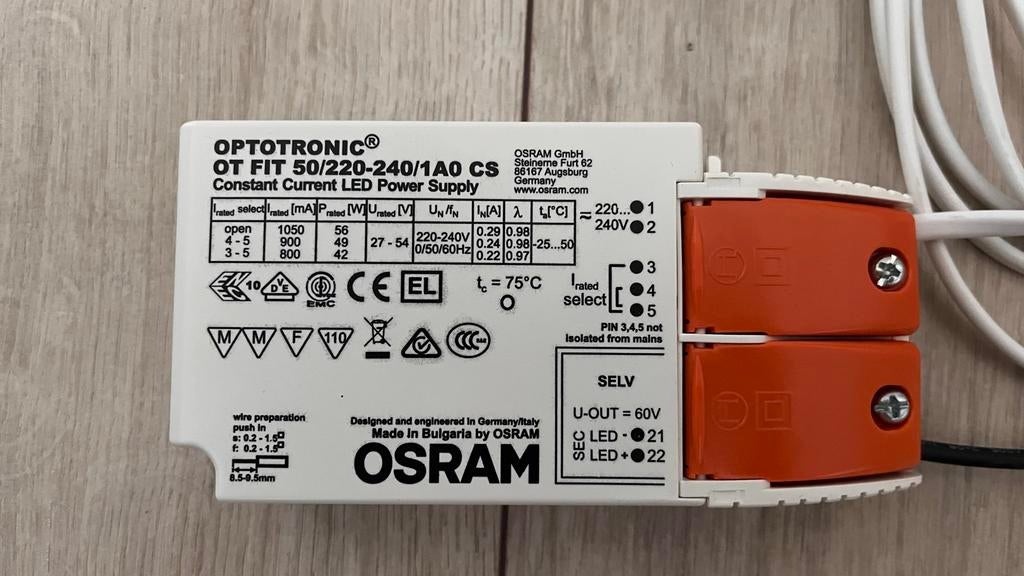 Osram Optotronic OT FIT 50/220-240/1A0 CS LED Driver, 60 watt of meer, Overige typen, Nieuw, Overige fittingen