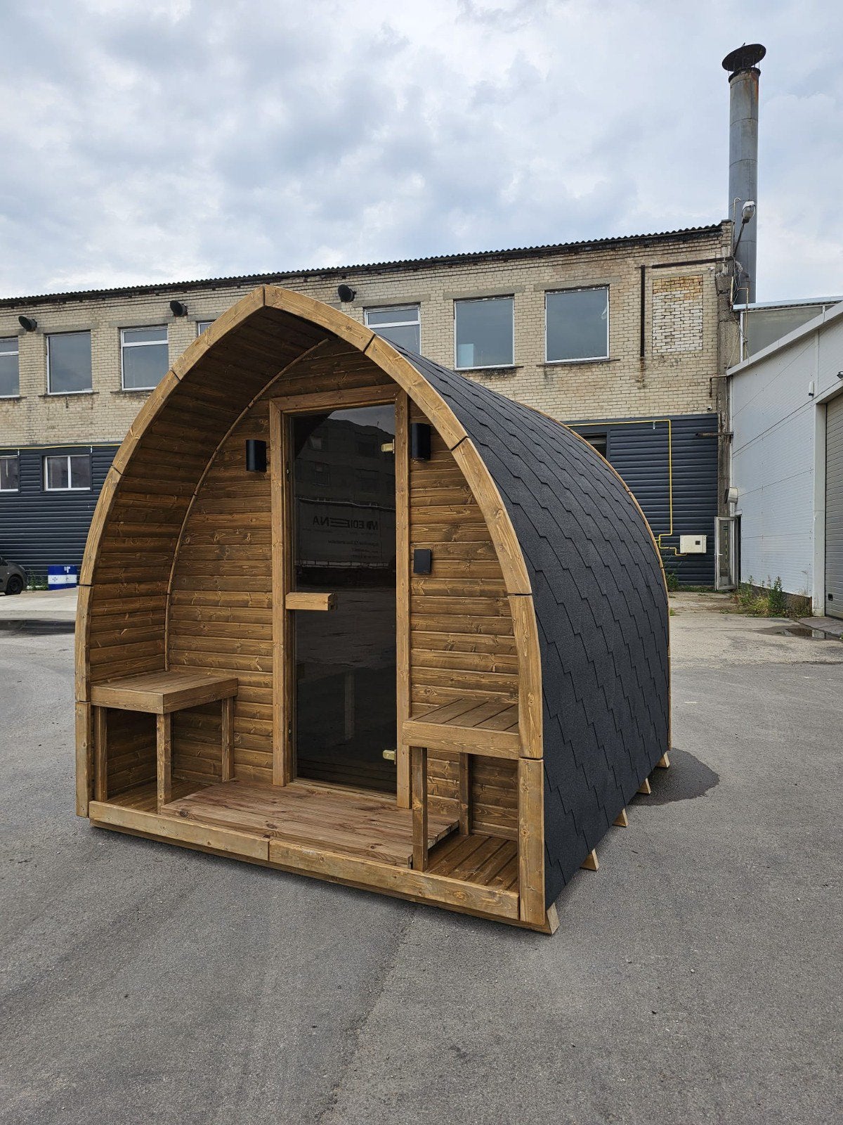 Leaf sauna 250 cm - behandeld spruce wood - compleet, Ophalen of Verzenden, Nieuw, Complete sauna