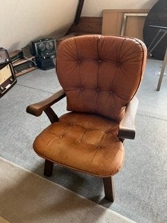 Klassieke eiken fauteuils met salontafel, Huis en Inrichting, Fauteuils, Ophalen, Gebruikt, Klassiek, 75 tot 100 cm