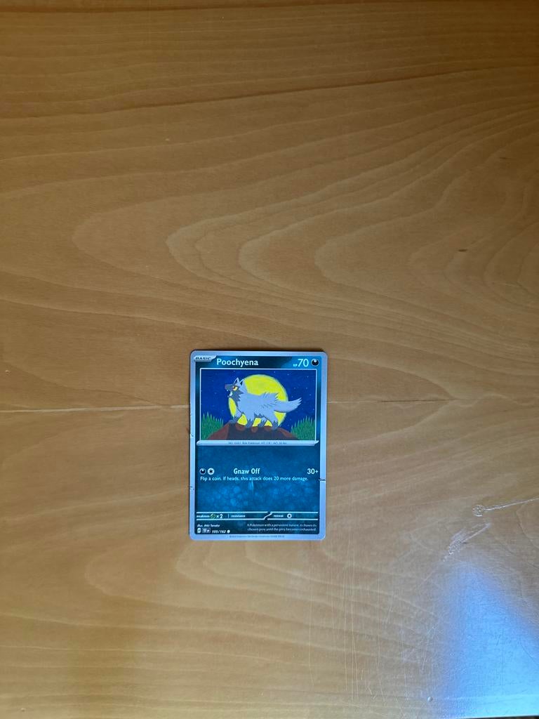 Poochyena Pokémon Kaart - 105/162 - Basic HP70, Hobby en Vrije tijd, Spaarzegeltjes, Ophalen of Verzenden