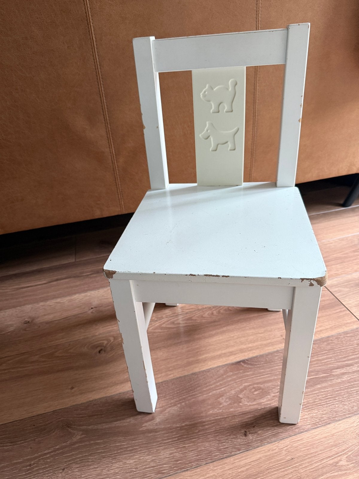 Wit houten kinderstoeltje Ikea, Kinderen en Baby's, Ophalen, Zo goed als nieuw, Stoel(en)