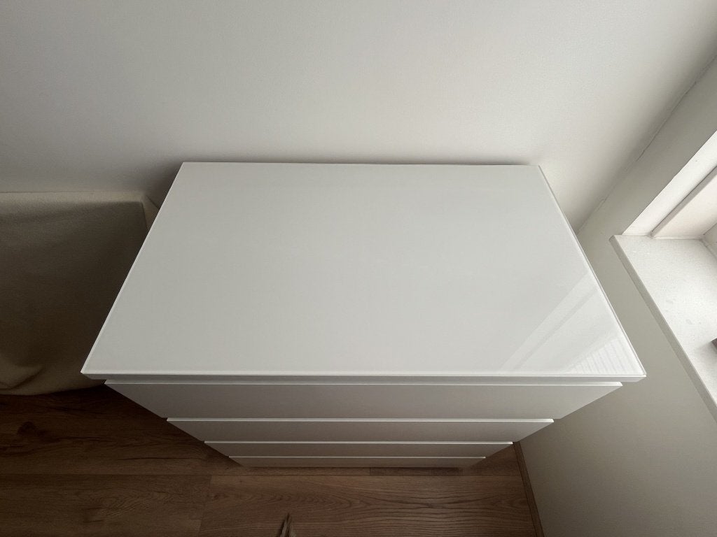 Glasplaat voor MALM ladekast, Huis en Inrichting, Kasten | Ladekasten, Ophalen, 50 tot 100 cm, Zo goed als nieuw, 3 of 4 laden