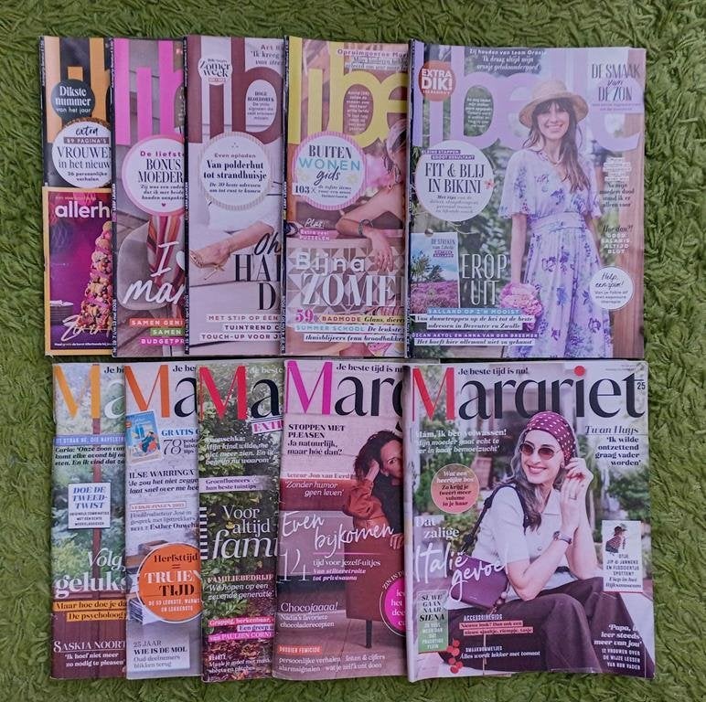 4x Libelle Libelles 2026 2024 - 5x Margriet 2026 2025, Ophalen of Verzenden, Gelezen, Damesbladen