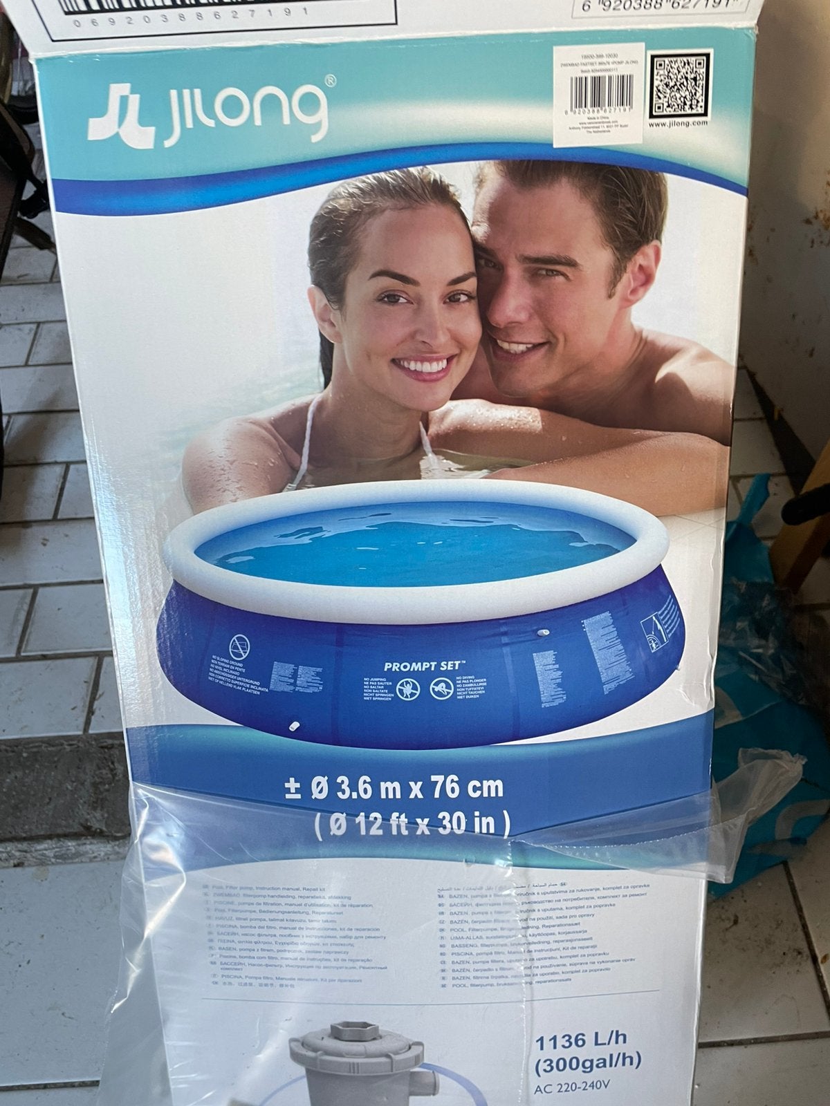 Zwembad rond 3,5 mtr 1x gebruikt, Tuin en Terras, Zwembaden, Ophalen, Minder dan 80 cm, Rond, 300 cm of meer