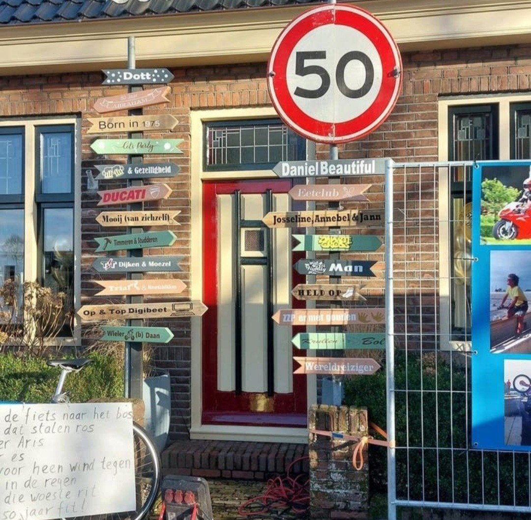 Hand gemaakte examen feest borden Wegwijzers houten pijlen, Ophalen of Verzenden