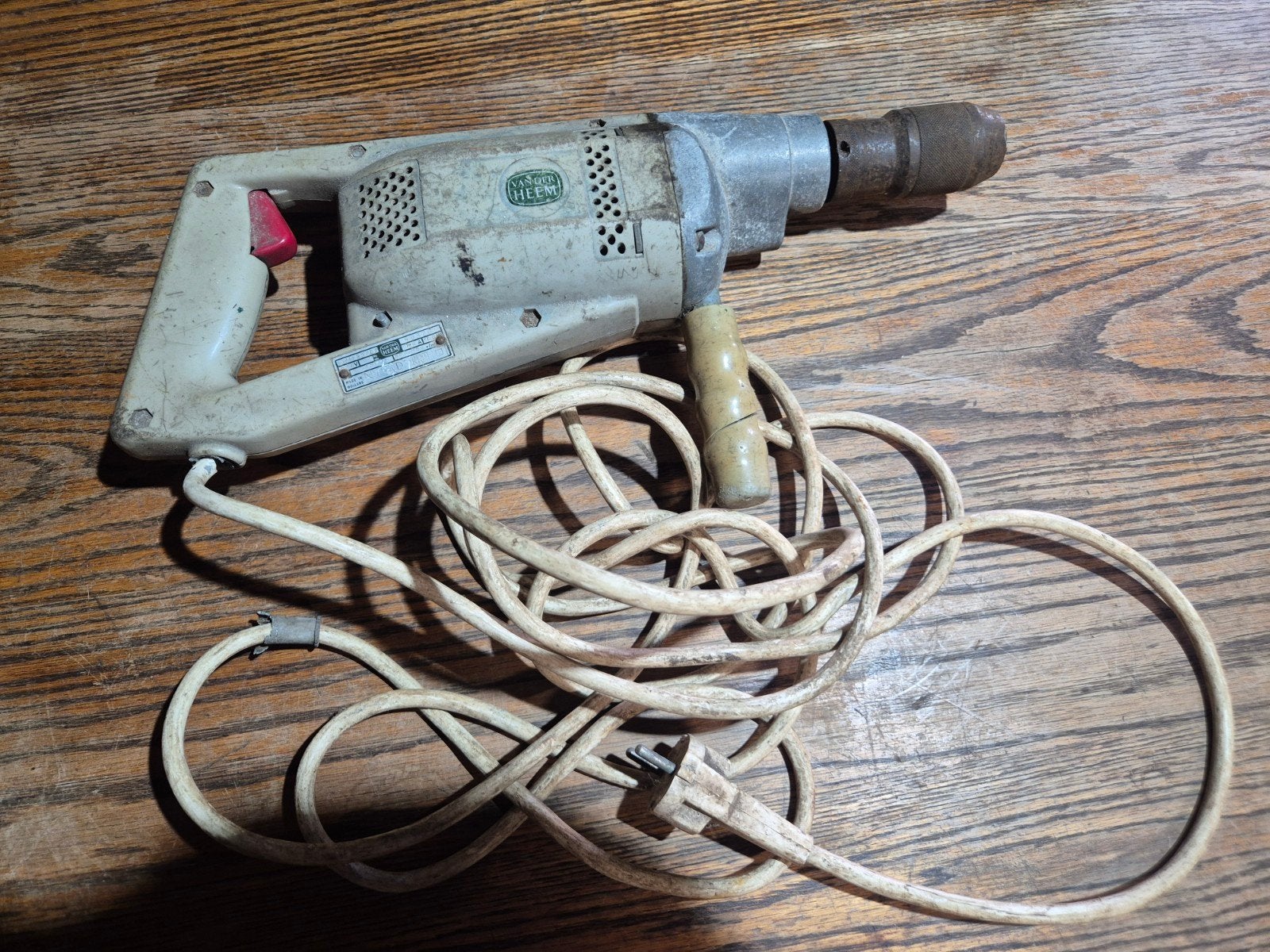 vintage boormachine Van Der Heem HBM133.02, Ophalen of Verzenden, Gebruikt, Minder dan 400 watt, Boormachine