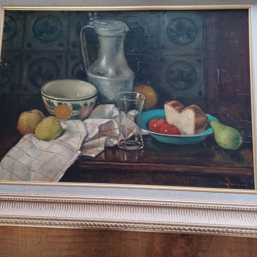 Stilleven van Schaaf (geb. 1890) - Olieverf op doek, Ophalen of Verzenden
