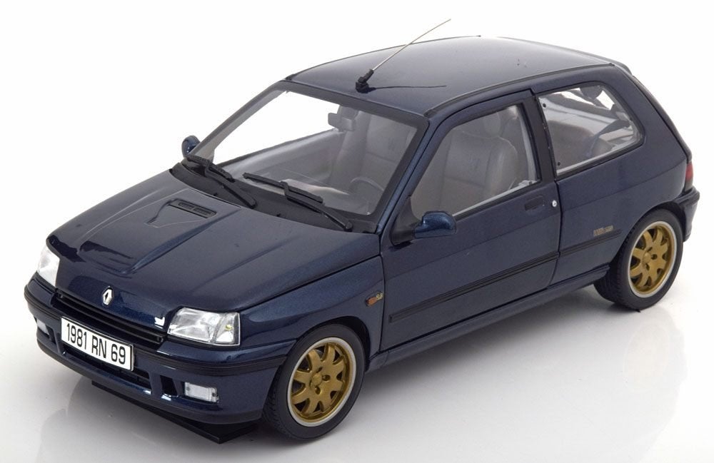 Renault Clio Williams 1993 Blauw 1-18 Norev, Auto, Norev, Ophalen of Verzenden, Norev