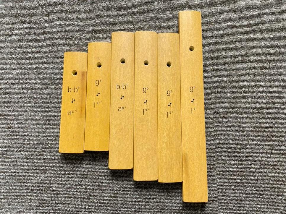 Houten klankstaven Orff systeem - losse percussie onderdelen, Ophalen of Verzenden, Gebruikt, Melodische percussie