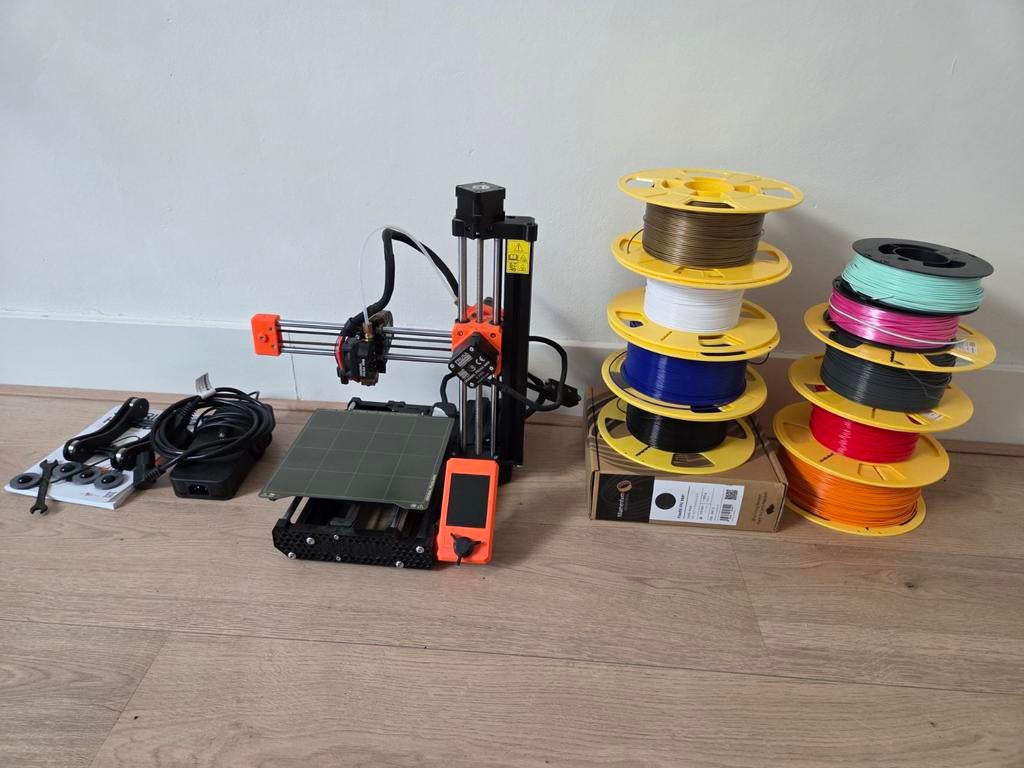 Prusa Mini+ 3D-printer met filament, Computers en Software, 3D Printers, Zo goed als nieuw, Filament, Ophalen, Prusa