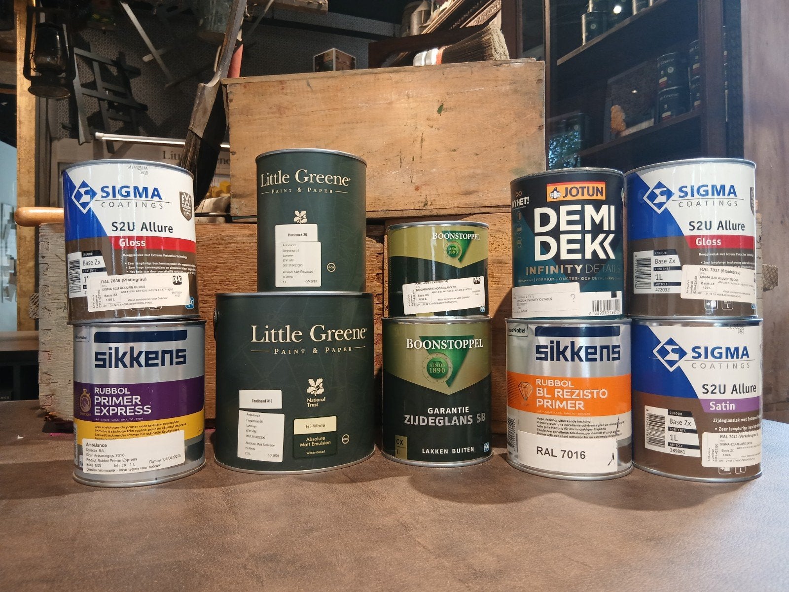 Diverse verfblikken - 60% korting op alle blikken!, Nieuw, Ophalen of Verzenden, Verf, Grijs