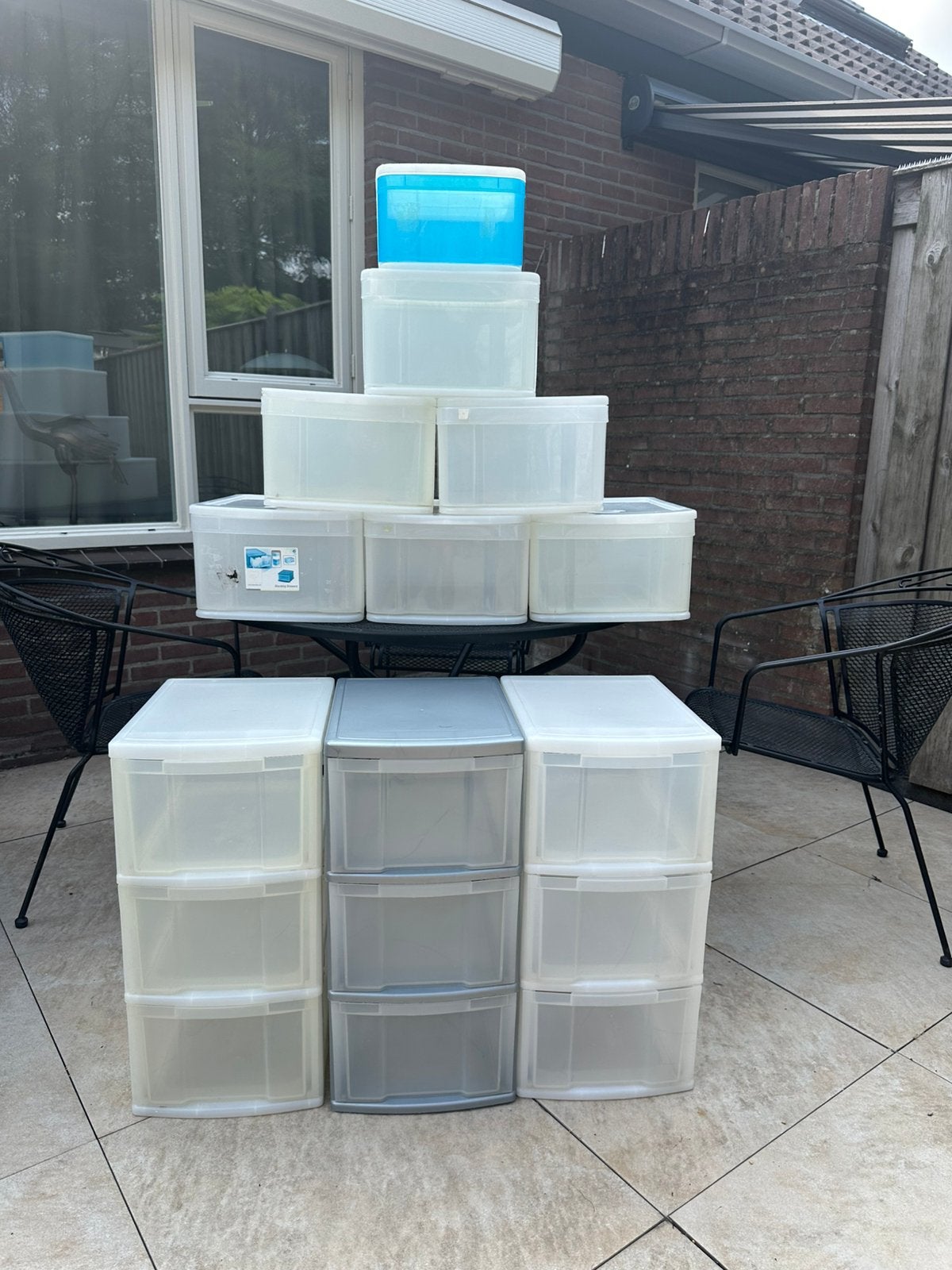 16x totaal Opbergmeubels en opberg boxen / dozen, Ophalen, Gebruikt, 5 laden of meer, 100 tot 150 cm