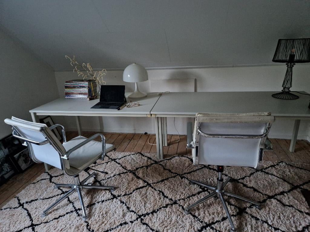 Vintage bureau - werktafel, Demontabel, Gebruikt, Metaal, Vintage