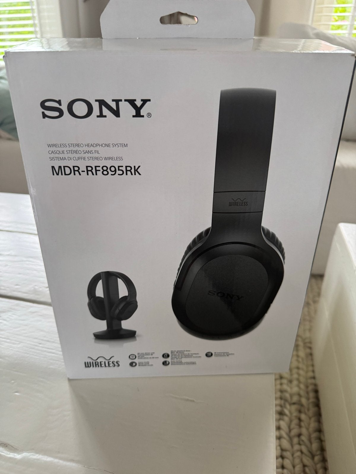 Sony MDR-RF895RK Draadloze Over-ear Hoofdtelefoon, Audio, Tv en Foto, Koptelefoons, Nieuw, Ophalen of Verzenden, Zwart, Draadloos