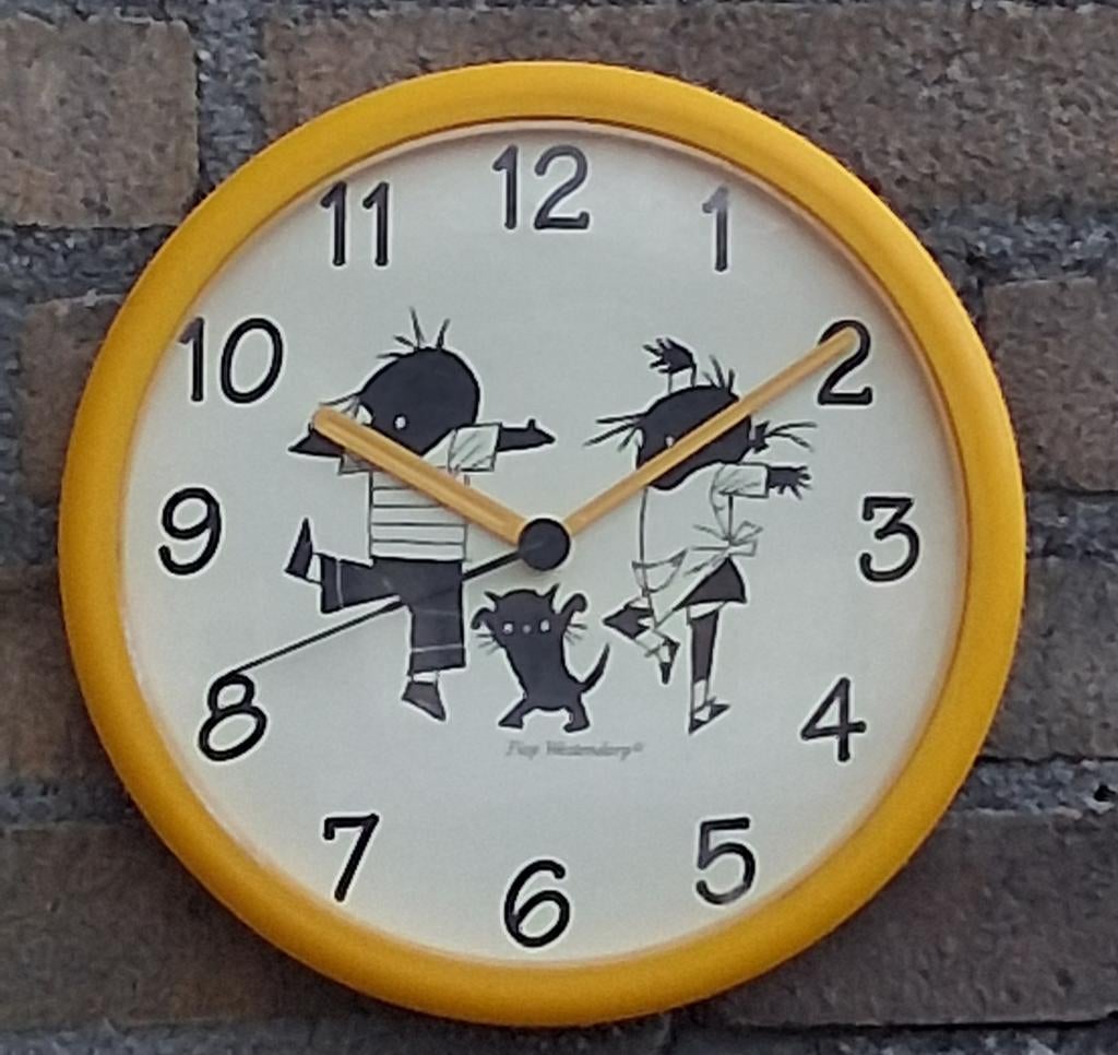Jip & Janneke/Fiep Westendorp. Junghans. Ca '80., Huis en Inrichting, Ophalen, Zo goed als nieuw, Analoog, Wandklok