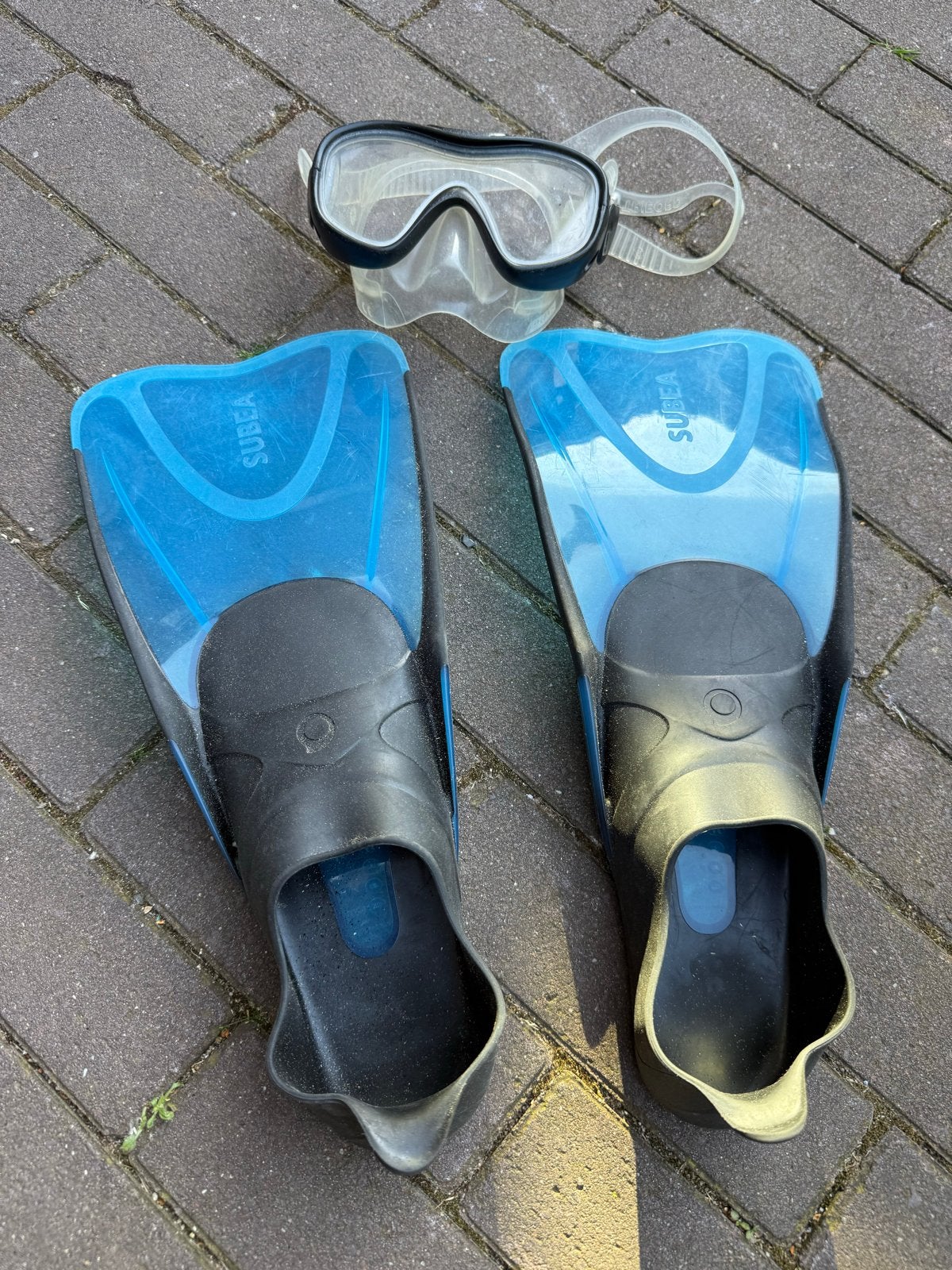 Snorkelset Suboea (vinnen, masker en tasje), Ophalen of Verzenden, Gebruikt, Snorkelset