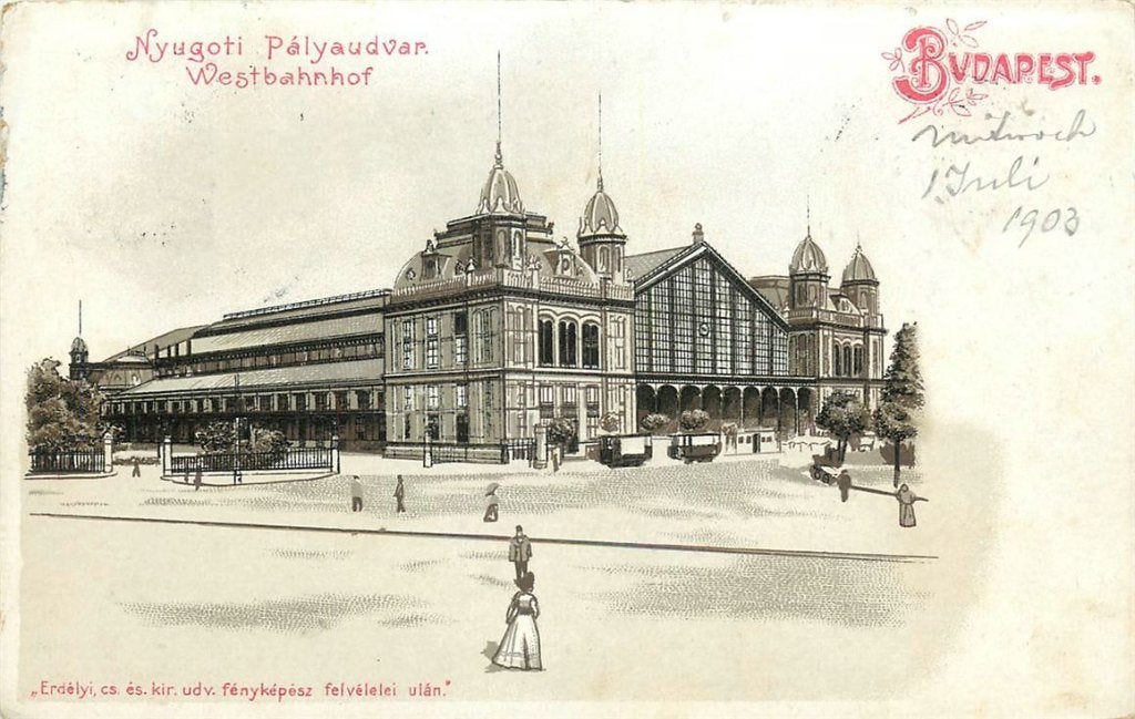 379-003-009 Budapest Westbahnhof, Verzamelen, Ansichtkaarten | Buitenland, Overig Europa, Voor 1920, Verzenden