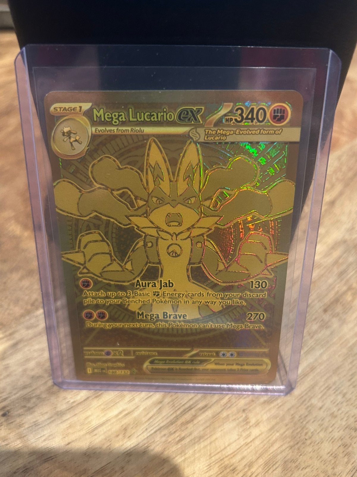 Mega Lucario ex, Ophalen of Verzenden, Zo goed als nieuw