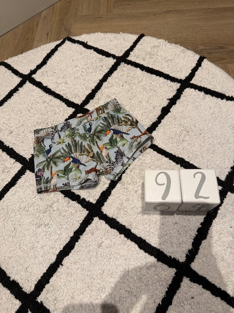 ZGAN blauw print Zeeman jungle toekan zwembroek 86 92 jongen, Zeeman, Sport- of Zwemkleding, Ophalen of Verzenden, Zo goed als nieuw