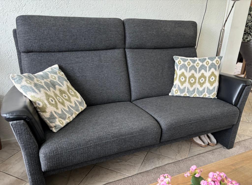 2 persoons bank + stoel, Huis en Inrichting, Ophalen, Gebruikt, 75 tot 100 cm, Rechte bank