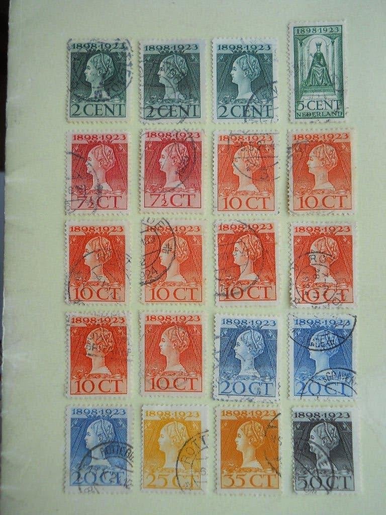 Nederland 1923 Jubileumzegels 20 st. uit Nvph.121-128 gest.1, Postzegels en Munten, Ophalen of Verzenden, T/m 1940, Gestempeld