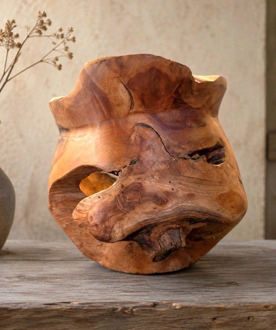 Teak houten Bloempot / decoratie stuk

25 x 28 x 28cm

uniek, Rond, Pot of Kruik, Ophalen of Verzenden, Zo goed als nieuw